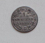 1 крейцер 1870(Бавария), фото №3