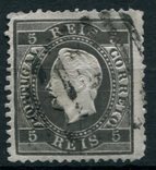 1870 Португалия Король Луис I 5R перф 12,1/2, фото №2
