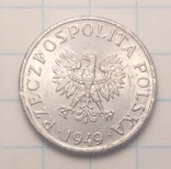 Польша 1 грош, 1949 год, фото №3