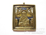4-х эмалевая икона Святой Николай Чудотворец-19век, фото №2