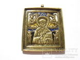 4-х эмалевая икона Святой Николай Чудотворец-19век, фото №3