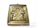 4-х эмалевая икона Святой Николай Чудотворец-19век, фото №7