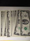 2 доллара США 2013 г UNC 15 банкнот номера подряд штат CALIFORNIA, фото №2