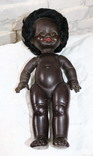 Старая итальянская кукла негритянка, с номером, пластик, фото №4