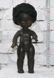 Старая итальянская кукла негритянка, с номером, пластик, фото №10