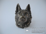 Серебряная фигура Голова волка или собаки ( серебро 800 пр. вес 552 гр ), фото №7