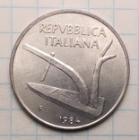 Италия 10 лир, 1984 год, фото №3