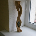 Резная скульптура Дерево с ракови ной. На раковине нарисовано Ласточкино гнездо. Крым, фото №3