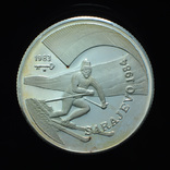5 Песо 1983 XIV зимние Олимпийские игры, Сараево 1984 - Лыжные гонки, Куба, фото №2