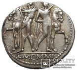 Республиканский денарий  L. Memmius 109 г. до н.э., фото №4