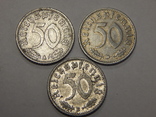 3 монеты по 50 рейхспфеннигов, Третий Рейх, фото №2