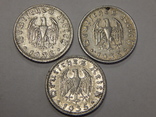 3 монеты по 50 рейхспфеннигов, Третий Рейх, фото №3