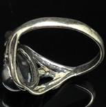 Кольцо, серый камень, фото №6