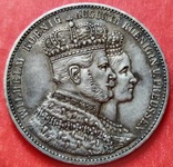 Коронационный талер 1861г. (Вильгельма I и королевы Августы). Серебро, фото №8