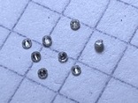 Природные бриллианты диаметр 1.3мм-8штук, фото №3