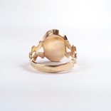 Золотое кольцо с натуральным кораллом, фото №5