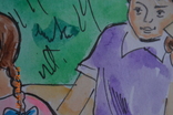Малюнок "Щасливе дитинство", 40х30 см., травень 2019, акварель, Ліля Манжос, 14 років, фото №7