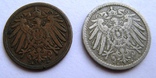 Германия набор 1 пфеннинг 1906 + 5 пфеннингов 1905, фото №3