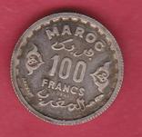 Марокко 100 фр. 1370(1950) Проба, фото №2