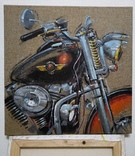 Картина «Harley-Davidson». Художник Ellen ORRO. джут/акрил. 50х50, 2019 г., фото №6