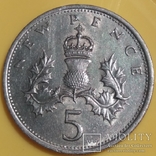 Велика Британія 5 нових пенсів, 1969, фото №2