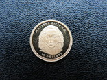 10 $ 2001 год Либерия  золото 1/25 унц. 9999`, фото №4