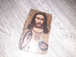 Икона Спаситель Иисус Христос на дереве   19 век 17*10см, фото №5