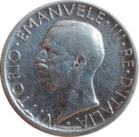 Италия 5 лир 1930,серебро ,С205, фото №2