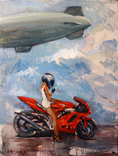 Девушка на мотоцикле., фото №2