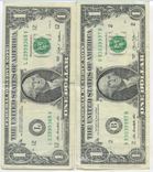 Пара баксов "АнтиДьявольский" номер "999" One dollar USA, фото №2