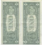 №4 Пара баксов с 1 пачки, состояние, 2013 год., One dollar USA, фото №3