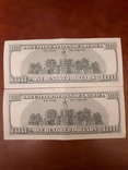 Две банкноты 100 долл. США, 2006 года с серийными номерами по порядку, фото №3