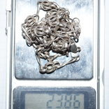 Серебряная цепочка (Проба 925). Длинна-55.5 см., фото №6