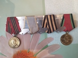 Колодка наборная на 7 медалей, с двумя медалями., фото №2