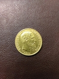  20 франков 1877 год Бельгия золото 6,45 грамм 900 проба, фото №2