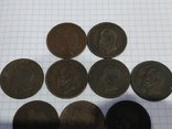 Франция 5 сантимов и 10 сантимов 1862-1894 гг. 11 монет, фото №3