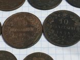 Франция 5 сантимов и 10 сантимов 1862-1894 гг. 11 монет, фото №12