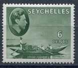 1949 Великобритания колонии Сейшельские острова Георг VI 6c зеленая, фото №2