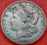 1 Доллар 1921 год . Морган. Серебро., фото №4