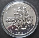 1 Доллар 1990 300 лет путешествию Генри Келси, Канада, Proof, фото №2