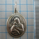 Серебряный Кулон Иконка Пресвятая Богородица Владимирская Умиление 925 проба Серебро 861, фото №3