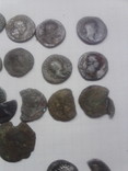 Монети рима і частини бронзових + обломки серебряних., фото №5