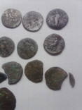 Монети рима і частини бронзових + обломки серебряних., фото №7
