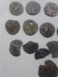 Монети рима і частини бронзових + обломки серебряних., фото №9