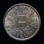 Австрия 1 шиллинг 1925 Unc серебро, фото №3