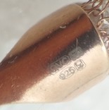 Цепочка Колье с кристалами серебро 925, фото №8
