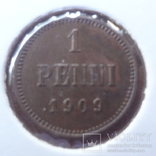 1 пенни 1909  Россия для Финляндии    Холдер 13~, фото №2