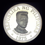 Филиппины 25 писо 1975 пруф серебро 25 грамм, фото №2