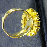 Кольцо со стразами "Аврора бореалис" с регулируемым размером, фото №7