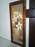 Невеличка картина вазон з квіточками розмір 15 на 32см, фото №2